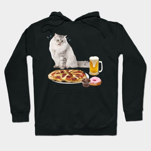 HUNGRY CAT Hoodie by GloriaSanchez